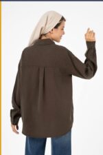 شومیز سیلک پایین هلال قد 70 کد TS004 - Image 10