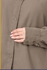 شومیز سیلک پایین هلال قد 70 کد TS004 - Image 6