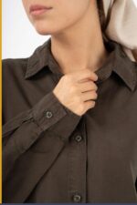 شومیز سیلک پایین هلال قد 70 کد TS004 - Image 9