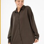 شومیز سیلک پایین هلال قد 70 کد TS004