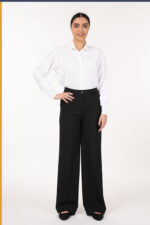 شلوار پارچه ای راسته بزیاق کمر ساده کد SP001