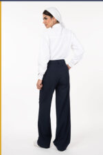 شلوار پارچه ای راسته بزیاق کمر ساده کد SP001 - Image 4