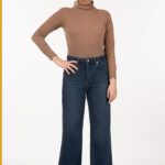 شلوار جین راسته آبی تیره جک پات کمر ساده کد SL002