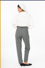 شلوار پارچه ای راسته قد 100 طوسی کد SP002