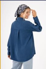 شومیز سیلک پایین هلال کد Ts003