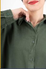 شومیز سیلک پایین هلال قد 65 کد TS003 - Image 4