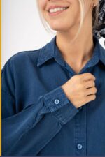 شومیز سیلک پایین هلال قد 65 کد TS003 - Image 18