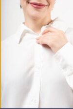 شومیز سیلک پایین هلال قد 65 کد TS003 - Image 23