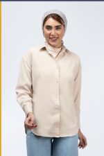 شومیز سیلک پایین هلال کد Ts003