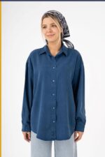 شومیز سیلک پایین هلال کد Ts003