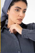 شومیز سیلک پایین هلال قد 65 کد TS003 - Image 6