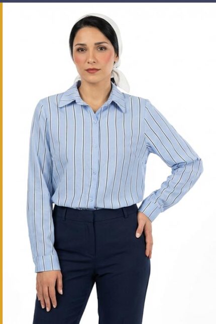 شومیز نخی راه راه کد TS006